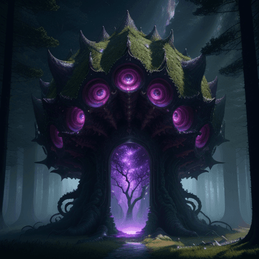 A cosmic alien in the forest